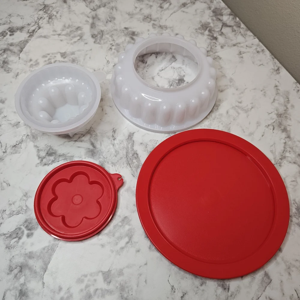 Vintage Tupperware Jello Mold Red